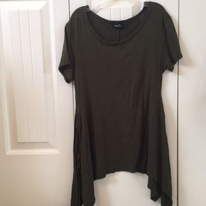 Olive green long woman’s shirt